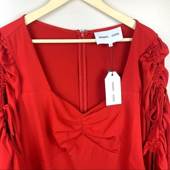 COPY - Rodarte X Universal Standard Dress Ruffle Hem Red - Picture 6 of 9